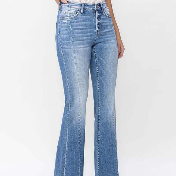 NWT Flying Monkey High Rise Panel Flare Jeans - Picture 6 of 16